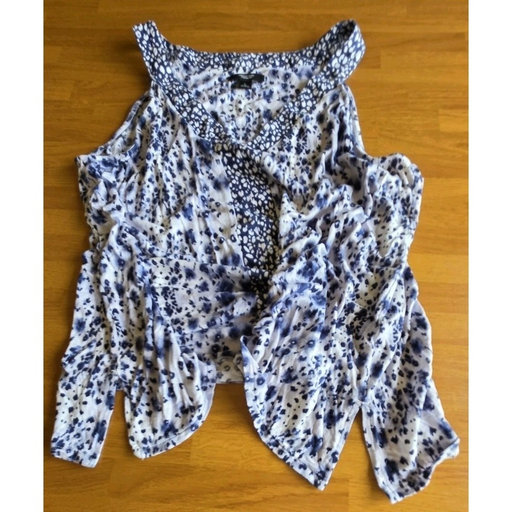 Simply Vera Women's Sleeveless Top Blue White Print Size Large - Picture 9 of 10